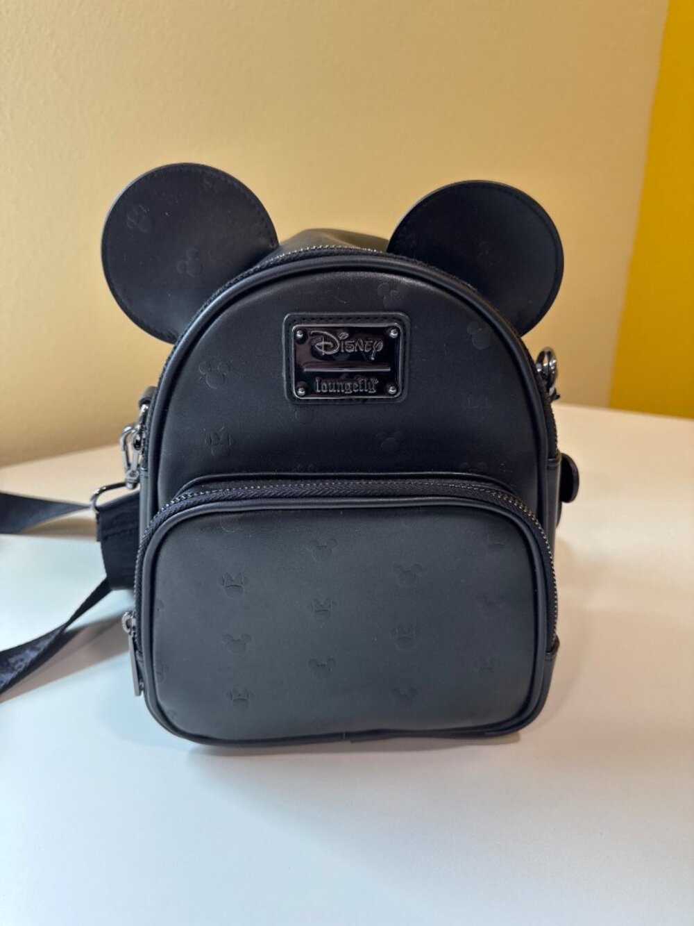 Loungefly Disney Mickey & Minnie Mouse Embossed Convertible Mini Backpack With E